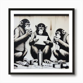 Monkeys Art Print