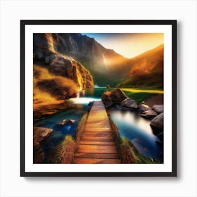 Bridge Over The River 1 Art Print