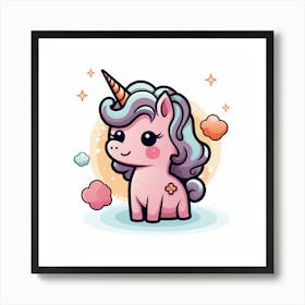 Cute Unicorn 455 Art Print