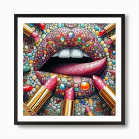 Lipsticks Art Print