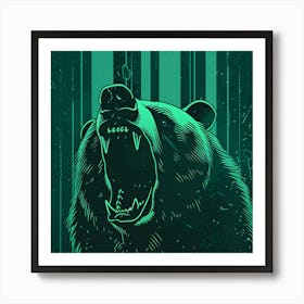 Bear Market Depictions With Dark Ominous Visuals Art Print