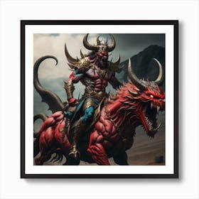 Demon On Horseback 3 Art Print