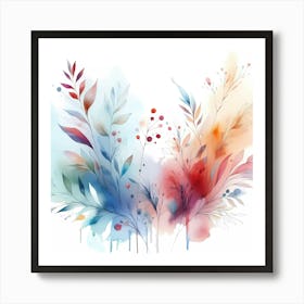 Watercolor Flowers 34 Art Print