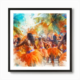 Carnival Dancers 3 Art Print