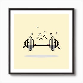 Barbell Icon 1 Art Print