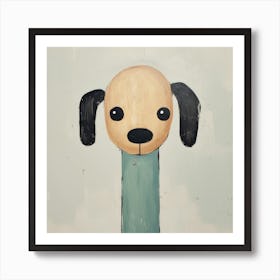 Dog On A Pole Art Print
