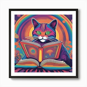 Studious Cat Art Print