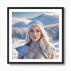 A Glamorous Snow Queen Art Print