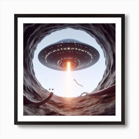 Alien Spaceship 1 Art Print