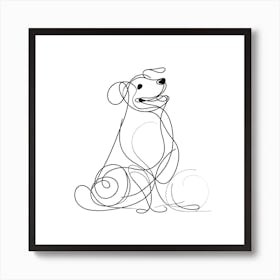 Dog Drawing Art Print