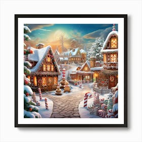 Christmas Village 14 Art Print