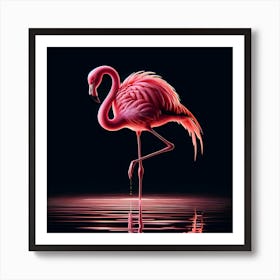 Pink Flamingo Art Print