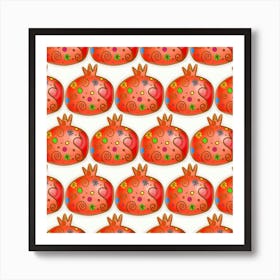 Pomegranate Pattern Seamless Repeating Tiling Tileable Art Print