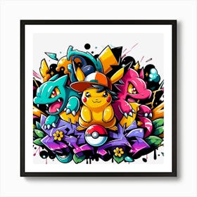 Pokemon Graffiti Art Art Print