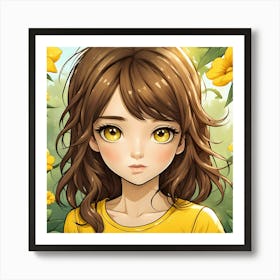 Chibi Blossoms Art Print