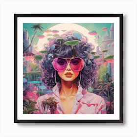 Futurist Girl Art Print