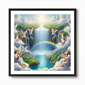 Angels And Rainbows 2 Art Print