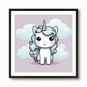 Cute Unicorn 744 Art Print