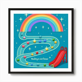 Rainbow Slide Art Print