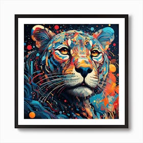 Colorful Tiger Art Print