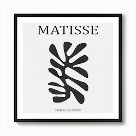 Black Leaf 01- Matisse Art Print