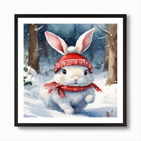 Snow Bunny Art Print