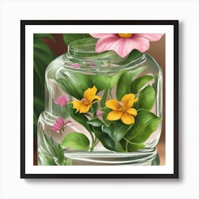 Style Botanical Illustration In Colored Pencil Art Print