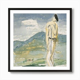 Man In A Field Art Print