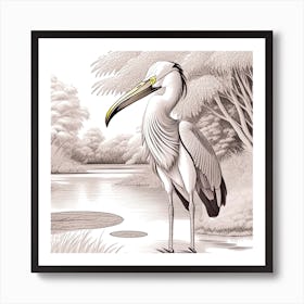 Heron 10 Art Print
