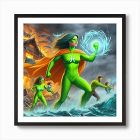 Pisces Super Mom #12 Art Print