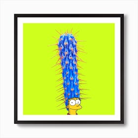 Marge With Dry Hair Square Art Print