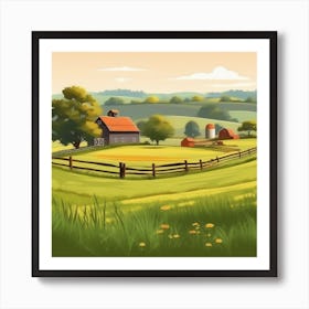 Farm Landscape 3 Art Print