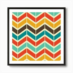 Modern Retro Pattern 09 Art Print