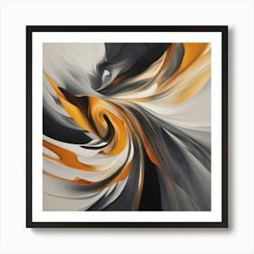 Black and White Abstract Art 115 Art Print