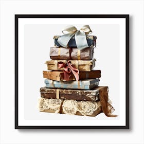 Stack Of Gift Boxes Art Print