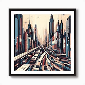 Futuristic City Art Print