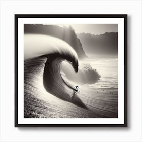 A man surfing 3 Art Print