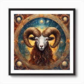 Aries the Ram Art Print