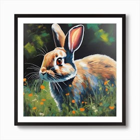 Rabbit In The Meadow 1 Art Print