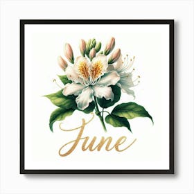 Honeysuckle - June Birth Flower 1 Art Print