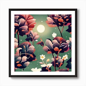 Floral Night Poster