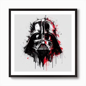 Darth Vader Star Wars Paint Dripping Art Print Art Print