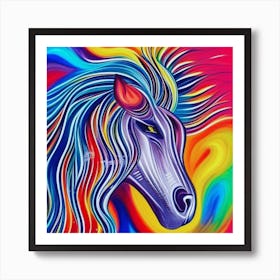 Rainbow Horse 1 Art Print