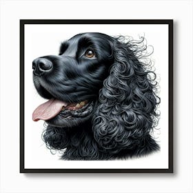 Black Cocker Spaniel4 Art Print