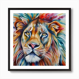 Lion Painting 2 Art Print