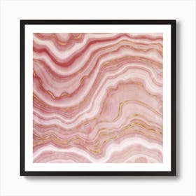 Pink Agate Texture 09 Art Print