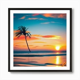 Craiyon 002853 Sunset Beach Art Print