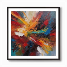 An Evocative Oil Painting Abstract 8 Art Print