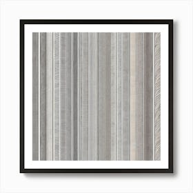 Grey Striped Wallpaper Art Print