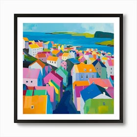 Abstract Travel Collection Reykjavik Iceland 1 Art Print